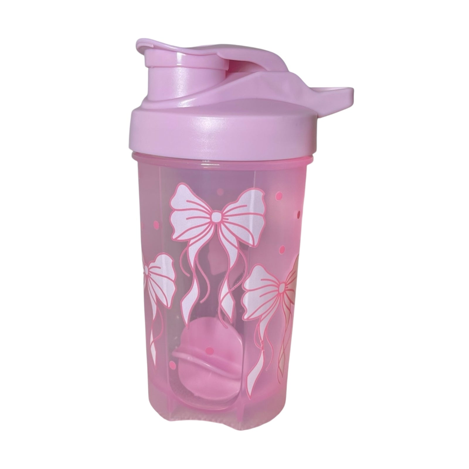 Pink Bow Shaker Bottle - KesC & Co.